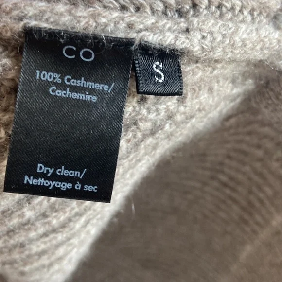CO 100% cashmere tan cropped sweater - Picture 8 of 9